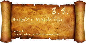Bolgár Viktória névjegykártya