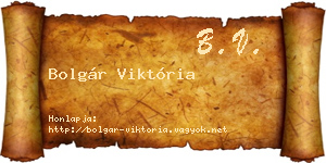 Bolgár Viktória névjegykártya